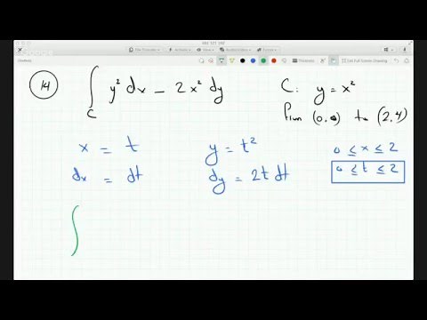 Evaluating Line Integral along a parabola curve Ex 01816