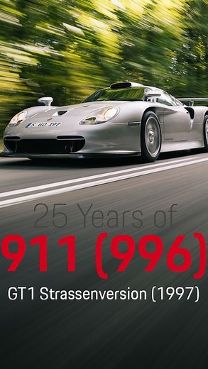 Porsche Museum on Instagram: "The 911 GT1 Strassenversion is one of the rarest production cars ever made by Porsche. Built as a homologation special, just a few examples of the mid-engined racers with road approval had to be produced. Today, it’s even rarer to see one of these in traffic. Have you ever spotted one? #Porsche #PorscheMuseum #25Y996 #GT1"