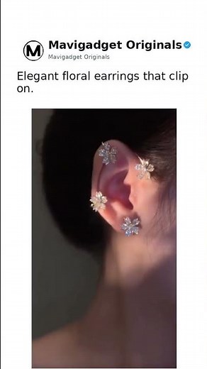 Elegant Flowers Adjustable Clip Earrings 🤖
