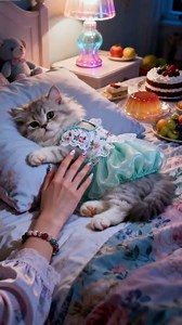 🌙🌸 | Moon Flower Cat | 月花猫 #cat #cute #cutecat #kitten #pet #kitty #kawaii #love #goodnight