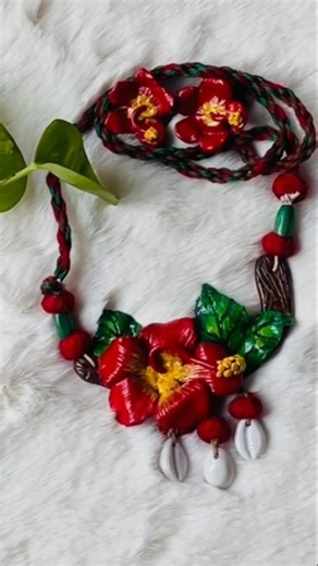 DIY Hibiscus Clay Jewellery/Clay Jewellery Making Tutorial