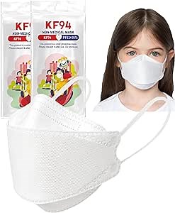 KF94 Mask for Kids, Auzky KF94 Face Masks for Children 4-Layer Kids KF94 Mask with Adjustable Ear Loops(White/20 Pcs) - Amazon.com