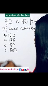 Can you pass this Interview Test? #mathreels #viralmath #viralfypreels #examtips #onlinemaths #viralfacebookpost #onlinestudent #algebra #mathtricks | Online Maths Expo