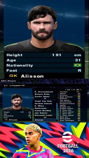 Liverpool Squad – eFootball 2026 PS2 Gameplay | Pro Evolution Soccer on PlayStation 2