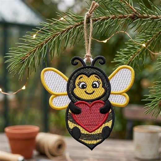 Free Standing Lace Bee Heart Ornament Machine Embroidery Design (instant Download) - Etsy UK