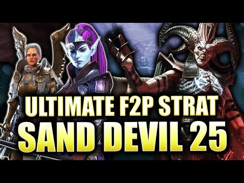 EASIEST F2P Strategy! SAND DEVIL 25 Guide - Coldheart & Godseeker Aniri DUO ⁂ Raid: Shadow Legends