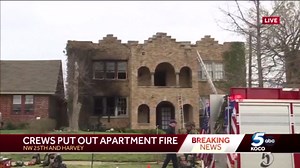 Oklahoma City Fire Department responding to building fire