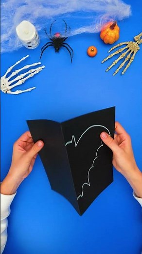 Flying into Halloween! 🦇 Make These Easy Paper Bats! #diy #art