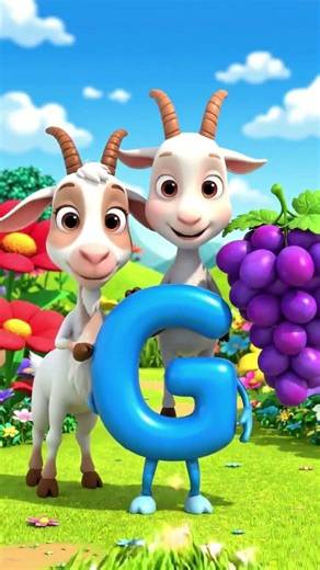 Fun Phonics for Kids | Goat, Grapes, Grass 🌱 #Shorts