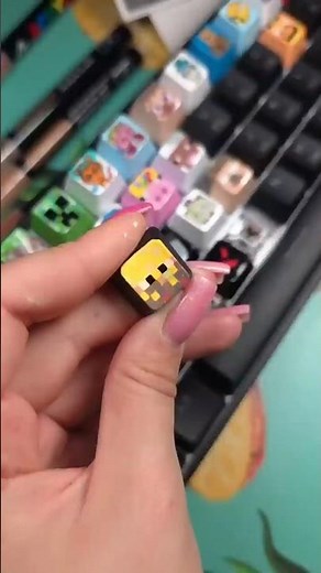 Custom Keyboard B Key – Blaze Minecraft 🔥 #art #minecraft #keycaps #keyboard #blaze