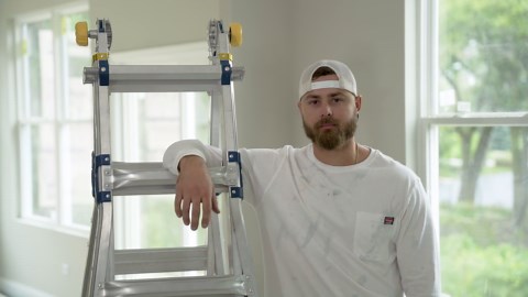 Werner 5 in 1 Multi Position Pro 14 ft. Reach Aluminum Adjustable Multi Position Ladder, 375 lb. Load Capacity Type IAA Duty MT-14IAA