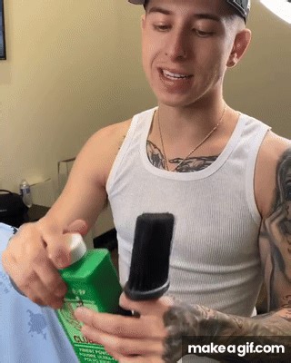 Adding talc powder to the skin creates better contrast for videos and... on Make a GIF