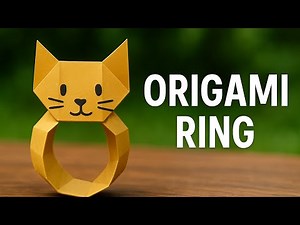 Origami paper cat ring | Easy DIY with One Sheet of Paper 💍