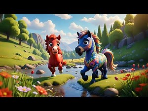 Eight Tiny Horses Clip-Clop | Animal Song for Kids | Nursery Rhymes and Learning Sounds