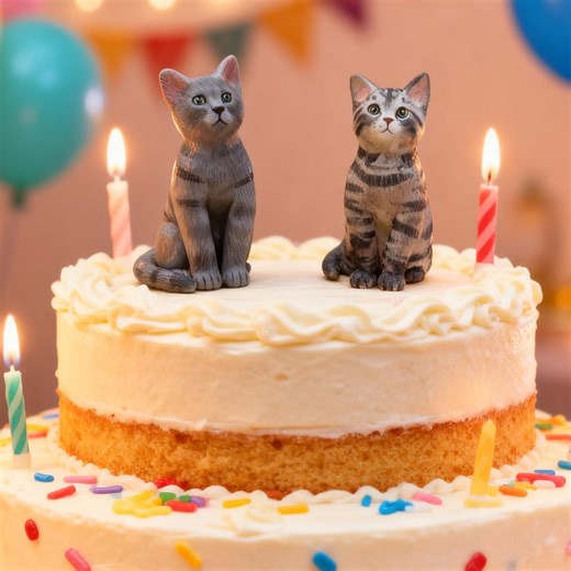 Custom Cat Wedding Cake Toppers, Handcrafted Pet Clay Figurine Gifts,cat Birthday Statue Gift - Etsy