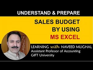 How to prepare Sales Budget using MS Excel