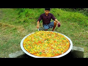 KING OF BIG PIZZA - How To Make Pizza at Home - Cooking Skill Village food Channel