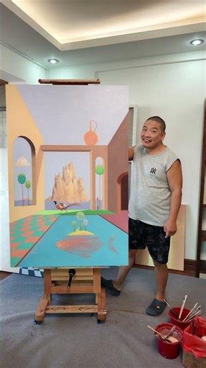 展示我的画 山东青岛脑损伤大叔艺术家的画作#赵仕伟#赵仕伟艺术家 #抖音热点