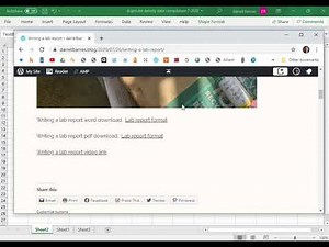 Writing a lab report in Excel: Getting started