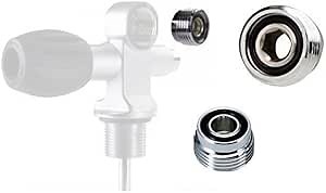 Scuba Choice Tank Valve Screw Adapter – up to 3,000 PSI High-Pressure, Durable Stainless-Steel Construction, Easy Installation with 8mm Hex Key (Not Included)