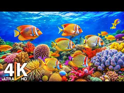 The Best 4K Ocean for Relaxation 🐠 Sea Animals With Calming Music - Rare & Colorful Sea Life Video