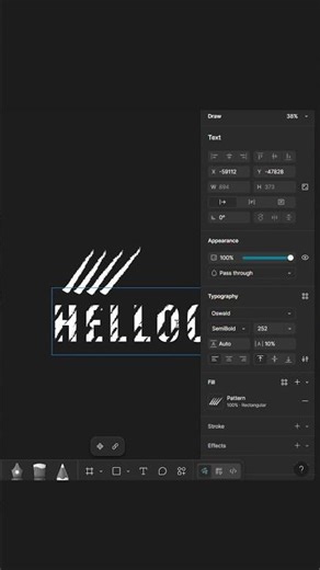Day 14/100 Figma Text Pattern Hack with the Brush Tool (UI Tip!) #uidesign #figma