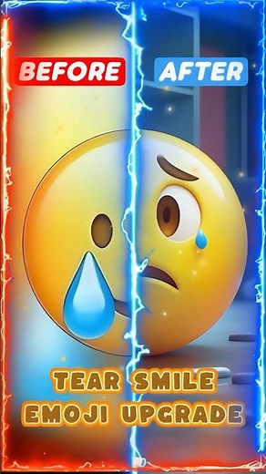 【Emoji】🥲Smiling Face with Tear | Before vs. After | #emoji #beforeandafter #shorts