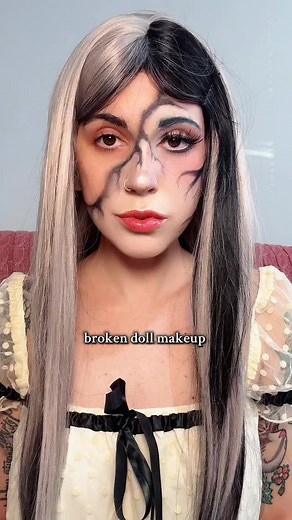 18 reactions | Halloween continues..  Broken Doll Makeup, Honestly obsessed and it was super quick and easy! #brokendoll #dollmakeup #doll #halloweenmakeup #halloweenmakeupideas #halloween2025️ #dollsofınstagram #melaniemartinez #dollhouse | Ashlyn Medeiros | Facebook