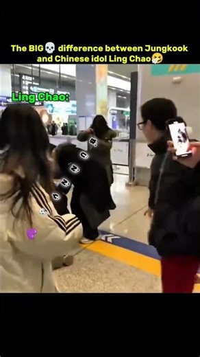 The BIG💀 difference between Jungkook and Chinese idol Ling Chao🤧 #jungkook #shorts #lingchao #shorts