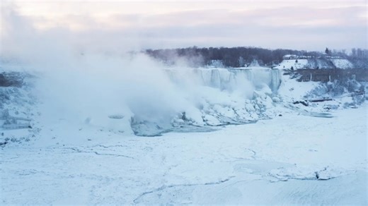 Niagara Falls partially frozen following days of bitter cold - The Weather Network