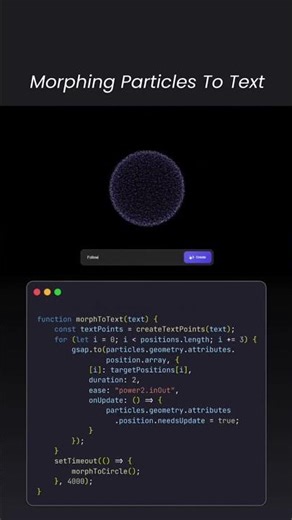 Particle to Text #frontend #backend #coding #html #css #webdesign #programming #python #javascript