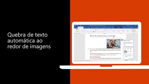 Quebrar texto automaticamente ao redor de uma imagem no Word