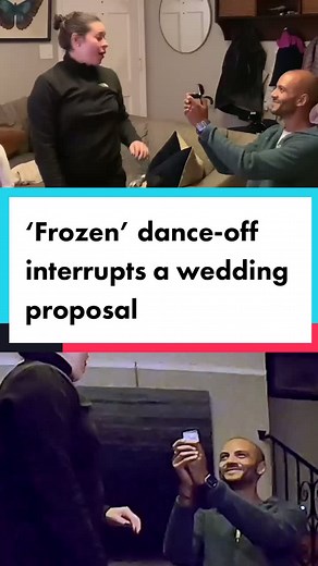 @projectx58 plans are put on ice until this “Frozen” dance-off is over #humankind #marriage #proposal #lovebirds
