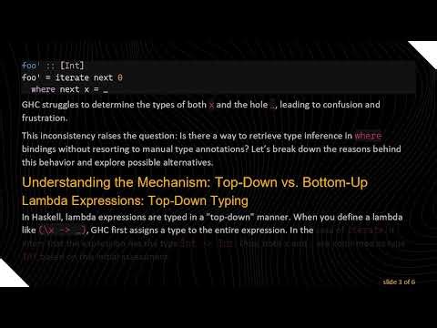 Understanding Type Inference in Where Clauses: A Guide for Haskell Learners