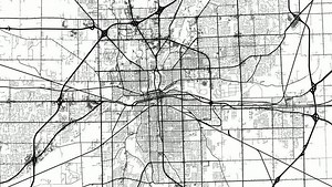 Zoom Out Road Map of Fort Wayne Indiana