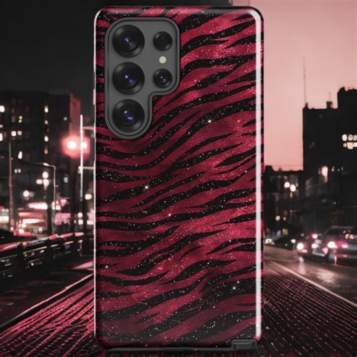Midnight Riot Burgundy Velvet Tiger Stripe Samsung Case - Etsy