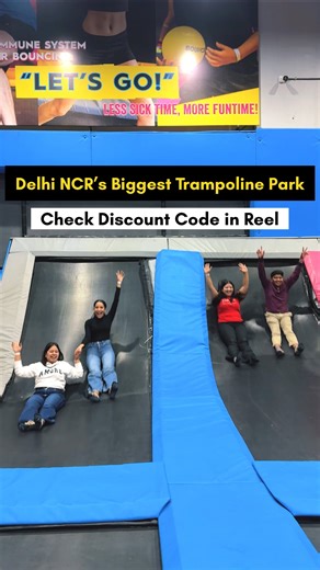 Street of Delhi on Instagram: "Biggest Trampoline Park in Delhi NCR is Finally Here 🤸‍♂️🔥 Get ready for nonstop high-energy fun with ✨ 100+ trampoline activities ⚡ 50+ action-packed experiences 🧗 Tallest indoor wall climb 🚀 Delhi NCR’s longest indoor zipline ☕ In-house café to refuel 🛡️ Trained staff for a safe & enjoyable experience 🎉 Perfect for birthday parties, corporate outings & kids’ day-outs 🎟️ Use our code for an EXTRA 15% OFF 👉 Code: SOD15 (Valid till 31st Dec 2025) 📍 3rd Floo