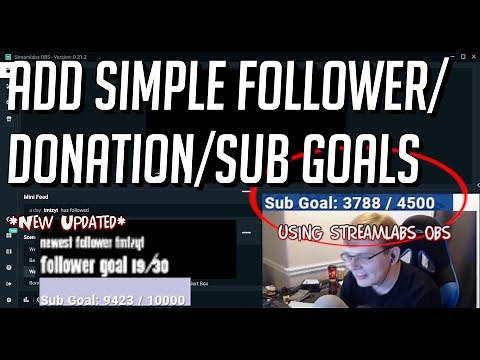 How to setup SIMPLE Stream goals in Streamlabs Obs: Get rid of bar stream twitch goals easy