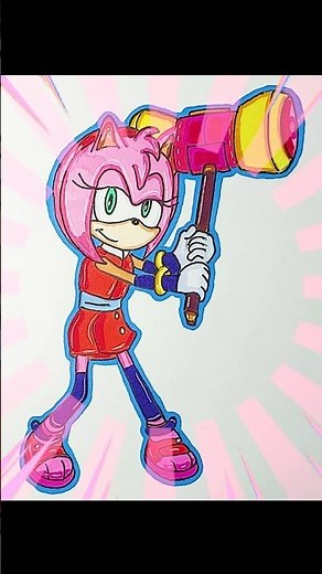 How to draw Amy Rose 💗💛#drawfun #howtodraw #art #drawing #draw #amyrose #sonic #drawings #art