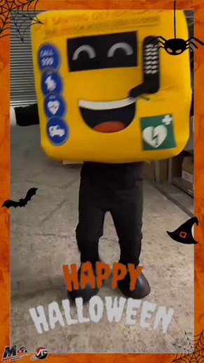 Meet Colin, the Defib Cabinet 🎃 - keeping our defibs safe and ready to ⚡️shock this Halloween! | Defib Store Ltd