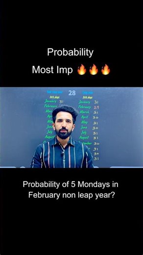 Can February Have 5 Mondays? 🤯 Probability Explained! #students #maths #education #cbse
