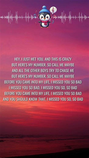 Call Me Maybe Lyrics 🐧 #CallMeMaybe #CarlyRaeJepsen #tiktok #lyrics #lyricvideo #song #music