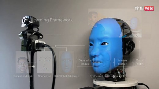 Animatronic Robotic Face Driven with Learned Model