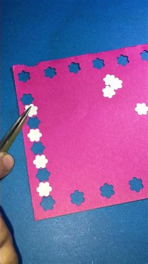 How to make easy border design for project paper #youtubeshorts #short #border #shortsvideo #shorts