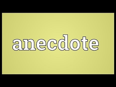 Anecdote Meaning