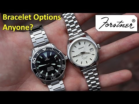Forstner Flat Link and Bullet Bracelets for OMEGA and SEIKO Watches