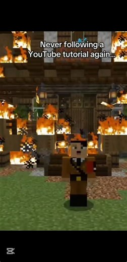 Never following a youtube tutorial again 💀 #viral #minecraft #minecraftshorts #funny #memes