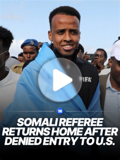 Somali referee Omar Abdulkadir Artan, who was due to officiate at the World Cup, has been denied entry to the United States following an 11-hour immigration interview, despite holding a valid visa. The Somali Embassy in Nairobi, Kenya, said it had facilitated his travel and issued him a diplomatic passport to help avoid visa-related complications. Artan travelled from Kenya, transiting through Turkey before arriving in Miami, where he was refused entry at Miami International Airport and sent bac