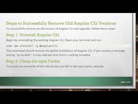 How to Remove Old Angular CLI Versions on Mac