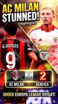 🔥 AC Milan SHOCKED! 😱 Benfica Win 2–0 | AC Milan 0–2 Benfica | Europa League Highlights ⚽🏆